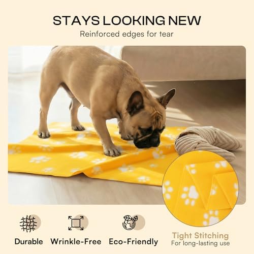 LINENLUX Fleece Dog Blankets 6-Pack, Soft Stretchy for Small Medium Puppy - Image 3