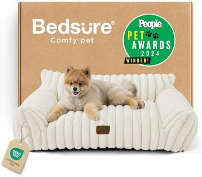 Bedsure ComfyFleece™ Shown on TV Fluffy Cute Dog Couch for Pets,30in Cream by Unknown