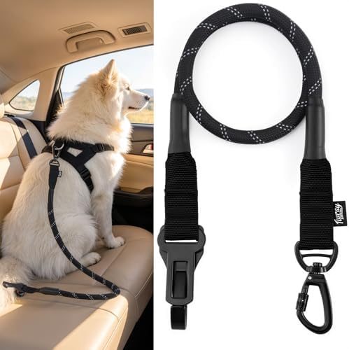 Universal Dog Seat Belt for Car, Dog Car Seatbelt, Black by Tivray