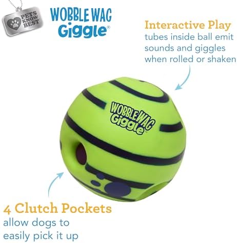Wobble Wag Giggle Ball, Interactive Dog Toy, Fun Giggle Sounds When Rolled or Shaken, Pets Know Best, As Seen On TV - Image 3