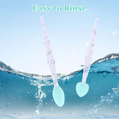 JJUNW 4Pcs Cat Acne Brush Set, Chin Treatment, Black Seed Exfoliating Brush, Dual Sided Silicone Brush for Chin Acne and Blackhead Exfoliation - Image 7