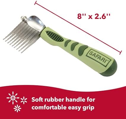 Coastal Pet Safari Dog De-Matting Comb and Undercoat Rake - Bundle for Matted Hair and Shedding Prevention