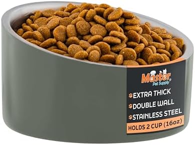 Master Pet Supply Stainless Steel Slanted Dog Cat Food Bowl 16 oz Camo by MasterPetSupply