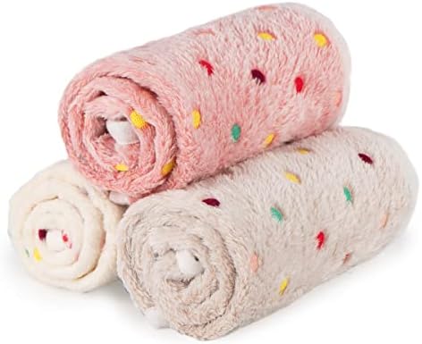 Dono 1 Pack 3 Dog Blankets, Soft Fluffy Fleece Pet Blanket Warm Sleep Mat Paw Print Design Puppy Kitten Throw Blanket Doggy Mat, Blanket for Dogs - Image 2