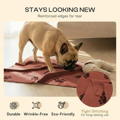 LINENLUX Fleece Dog Blankets 6-Pack, Soft Stretchy for Small Medium Puppy - Image 3