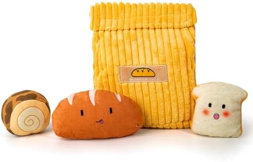 Hollypet Squeaky Hide and Seek Dog Toys for Small and Medium Dogs, Bread - Image 2