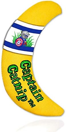 Captain Catnip Cat Banana Toy, Kitten Interactive Toy, Fun Playing Cat Toy, Filled with Organic Catnip for Indoor Cats by CaptainCatnip