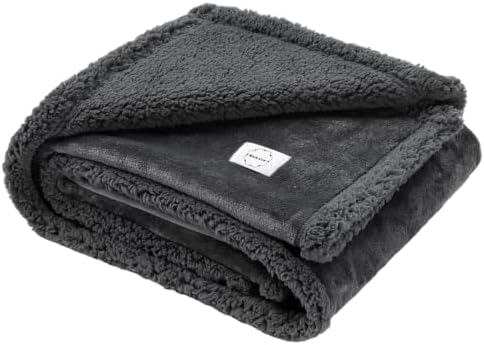 Waterproof Dog Blanket Reversible Pet Blankets for Bed Couch Covers Puppy Blankets Leakproof Sofa Couch Cover Cat for Warm Fluffy Washable Gray Mat-S-40x28in by Unknown