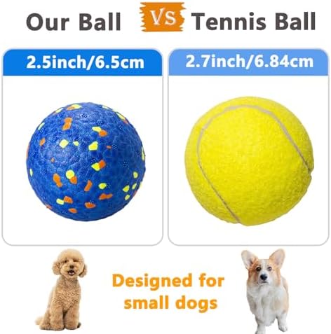 Dog Ball Toys Dog Tennis Ball for Aggressive Chewers Indestructible Bouncy Lightweight Water Toy Fetch Ball for Large Medium and Small Dog - Image 3