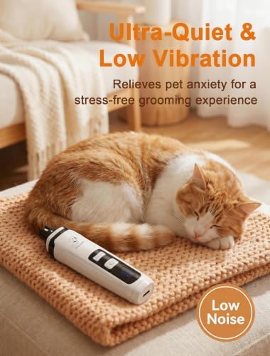 Quiet Electric Pet Nail Grinder with Light for Dogs Cats - Image 4