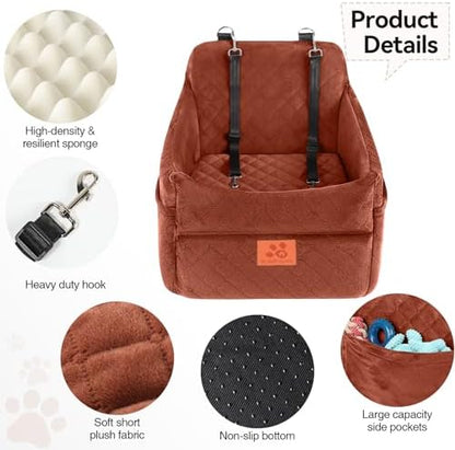 Dog Car Seat for Small/Medium Dogs&Cats, Memory Foam Dog Booster Car Seats - Image 5
