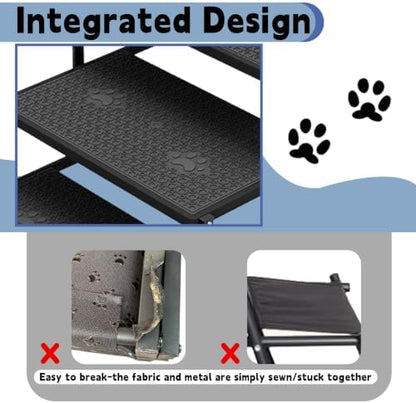 Dog Steps for Car & SUV – 5-Step Foldable Pet Stairs for Large Dogs, Non-Slip Heavy-Duty Plastic Dog Stairs, Lightweight & Portable Vehicle Access, Great Alternative to Pet Ramp for Truck - Image 4