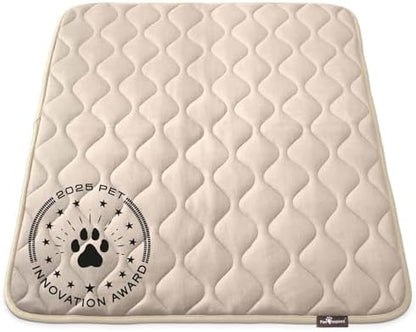 Paw Inspired Washable Padded Crate Mats for Dogs, Beige, 41x28 Inch by HOME
