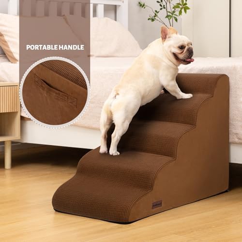 Aodisman Dog Stairs for High Bed,5-Step Pet Ramp for Small Dogs and Cats - Image 2