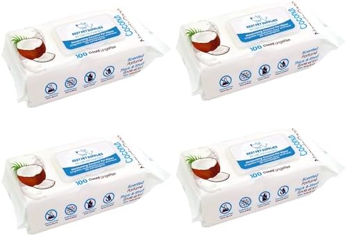 Best Pet Supplies Cleaning Dog Wipes - Moisturizing Coconut 400 Count by BestPetSuppliesLLC