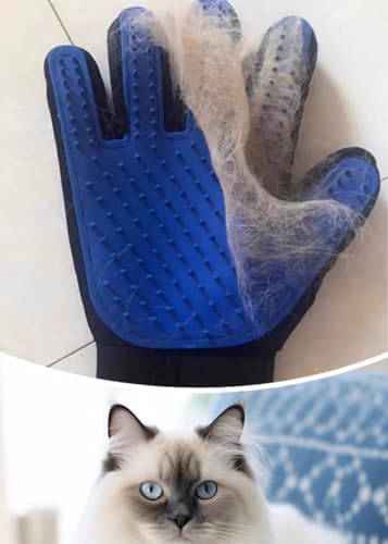 Cat & Dog Grooming Gloves for Shedding - Efficient Deshedding Pet Grooming Gloves-Upgrade Efficient Pet Hair Remover Gloves(1 Pair) (Blue) - Image 4