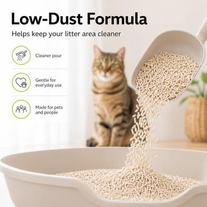 Tofu Cat Litter, 11 lb Plant-Based Cat Litter Made with Pea Fiber & Corn Starch, Low Dust, Fast Clumping, Low Tracking, Light Milk Scent, Flushable in Small Amounts - Image 3