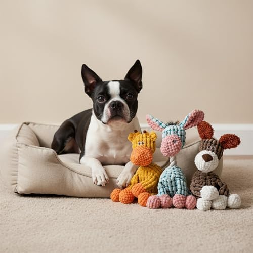 3 Pack Dog Toys Squeaky, Durable Stuffed Plush Puppy Chew Toy - Image 2