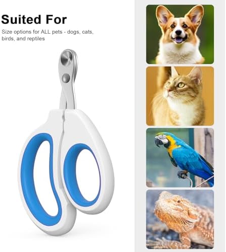 Aogeili Cat Nail Clippers - Stainless Steel, Non-Slip, Safe for Small Pets - Image 2