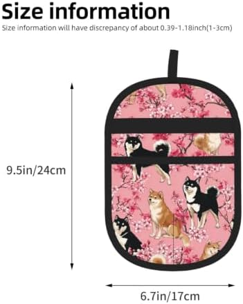 Shiba Inu Dog Cherry Blossom Floral Pet Hair Removal Glove For Cats Dogs - Image 3