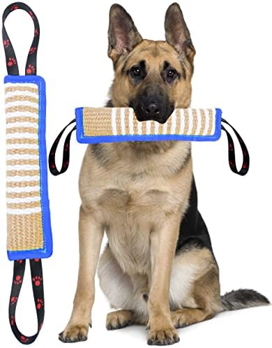 Clysoru Dog Tug Toy Tough Jute Bite Pillow Lasting Training Equipment Puppy to Large Dogs Interactive for Large and Small by Clysoru