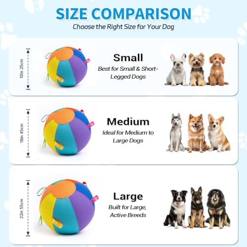 Herding Ball for Dogs & Horses 7-Color-18inch Inflatable Training ToyM) - Image 3