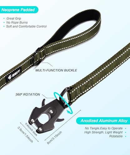 GEIT 2 Padded Handles Heavy Duty Dog Leash for Small Medium and Large Dogs - Image 4