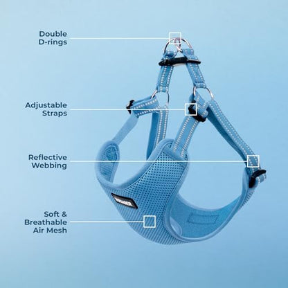 Voyager Step-in Flex Adjustable Dog Harness - Baby Blue, Small - Image 3