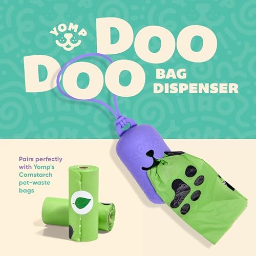 Yomp Poop Bag Holder – Silicone Dog Waste Bag Dispenser for Leash Attachment – Reusable Dog Poop Bag Holder - No Jingling. Silent (Includes One Standard Size Roll) - Image 2