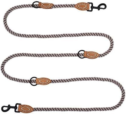 Mile High Life Double Dog Leash - Hands Free, Multifunctional Dual Dog Leash, 360° Swivel, Leather Tailored Connection for Two Dogs (Camel, 8FT) - Image 5