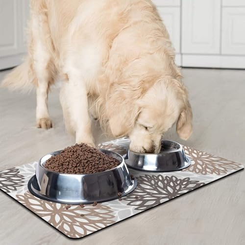 Dog Food Mat for Floors, Absorbent Pet Cat Food Bowl Mat, 16x24 in - Image 3