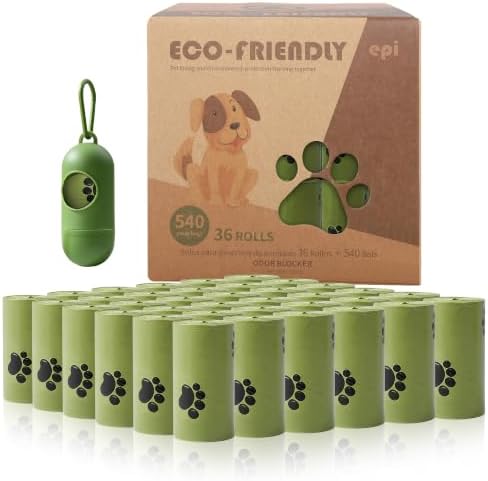 540 Count Dog Poop Bag Dispenser with Lavender Scented Waste Bags by AFDBPXM