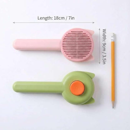 Cat Brush for Shedding, Kitten Brushes for Indoor Cats, For Long or Short Haired Cats,Cat Hair Brush Grooming Deshedding Brush for Dog Kitten Removes Loose Fur and flea removal comb, Green