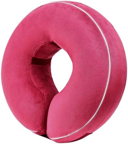 Inflatable Reflective Dog Cone Collar Alternative After Surgery,Doggie Recovery Dount Neck Ecollar,Adjustable Soft Dog Cone Collar for Small Medium Large Dogs (Pink, XL) by Unknown