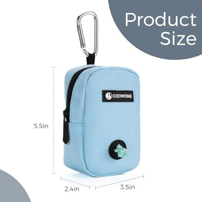 Dog Treat Pouch for Training, Portable Dog Walking Bag Built in Poop Dispenser, Pocket Sized Pet Pouches, Doggie Puppy Snack Rewards Bag, Treat Carrier Holder with Clip (Blue) - Image 5