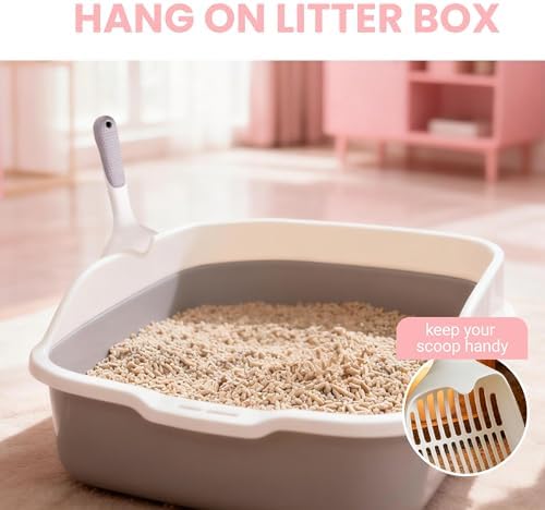 Cat Litter Scoop,Long Handle,Deep Shovel with Comfort Handle for Clumping,Pellets Litter Box - Image 6