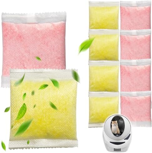 10 Pcs litter box smell eliminator,litter robot 4 accessories，Compatible with Whisker Odor Trap Pod| for Self-Cleaning Litter Box Accessories,(Lemon+grapefruit Scent) by Unknown