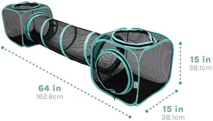 Kitty City Outdoor Catio Furniture and Play Kits for Cats, Two Way Tunnel - Image 5
