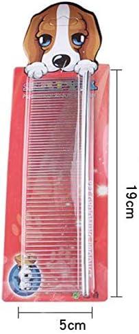 Dog Metal Comb 7.5inch Dogs Dematting Tool Pet Grooming Comb Stainless Steel Teeth Cats Pubby Comb for Removing Hair (L: 19x5cm) - Image 2