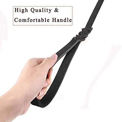LWBMG Double Handle Leather Dog Leash 6 Foot - Heavy Duty Dog Leash with Traffic Handle - Braided Leather Lead for Small Medium Large Dogs - Image 4