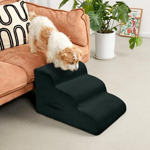 Mesa Lemon 4 Step Dog Stairs Pet Ramp for High Beds, Sofas and Cars - Image 2