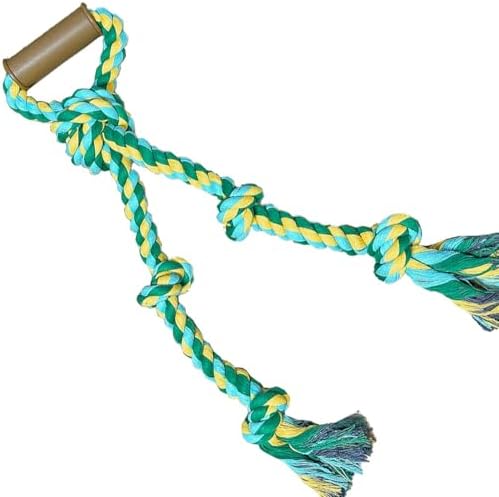 Large Dog Rope Toys for Aggressive Chewers - Pitbull Tug of War, Heavy Duty, Outdoor, Medium to Large Breed Dog Chew Rope with Handle by Fejapa