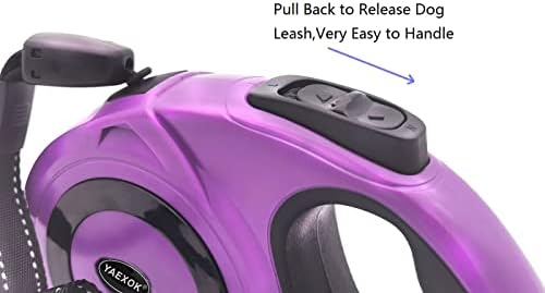 Heavy Duty Retractable Dog Leash 26ft,Pet Long Walking Leashes Leads for Small Medium Large Dogs Doggie Up to 110lbs (Purple) - Image 5