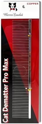 Warren London Cat DeMatter Pro Max 9-Inch Copper Grooming Comb by WarrenLondon