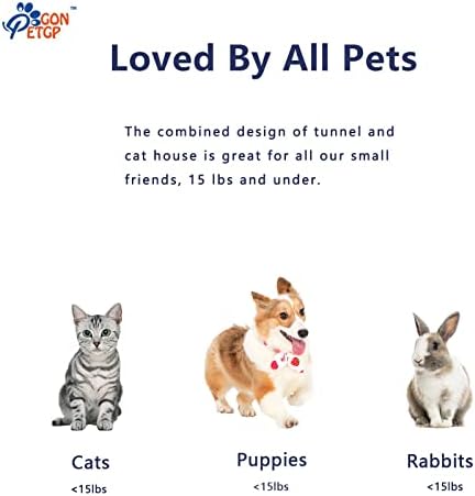 GONPETGP Cat Tunnel and Cubes Combo, Indoor Cat Tunnels with Play Ball, Interactive Crinkle Collapsible Tent and Cubes, All in One Set of 3 - Image 6