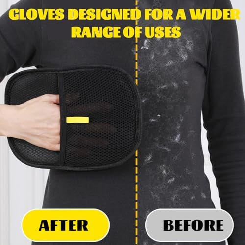 Pet Hair Removal Gloves, Pet Grooming Gloves, 2PCS Newly Upgraded Reusable Electrostatic, Gentle for Dogs & Cats Pet Hair Remover for Furniture, Carpet, Car Seat, Clothes (2PCS) - Image 3