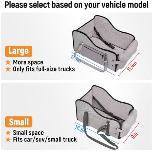 TKYZ Center Console Dog Car Seat for Small Dogs,Fit for Full Size Truck - Image 4