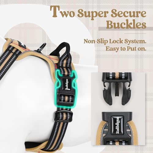 rabbitgoo Dog Harness, No Pull for Large Dogs with 2 Leash Clips, Pet Vest - Image 3