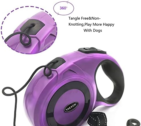 Heavy Duty Retractable Dog Leash 26ft,Pet Long Walking Leashes Leads for Small Medium Large Dogs Doggie Up to 110lbs (Purple) - Image 2