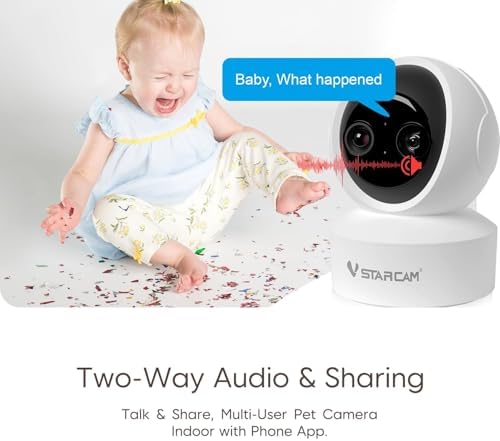 VSTARCAM Dual Lens Indoor Security Camera, 2K QHD with 10X Zomm, 360° Pan-Tilt 2.4GHz with Color Night Vision, Motion Detection, Real-time Alerts, 2-Way Audio, Cloud & SD Card Storage(up to 256GB) - Image 7